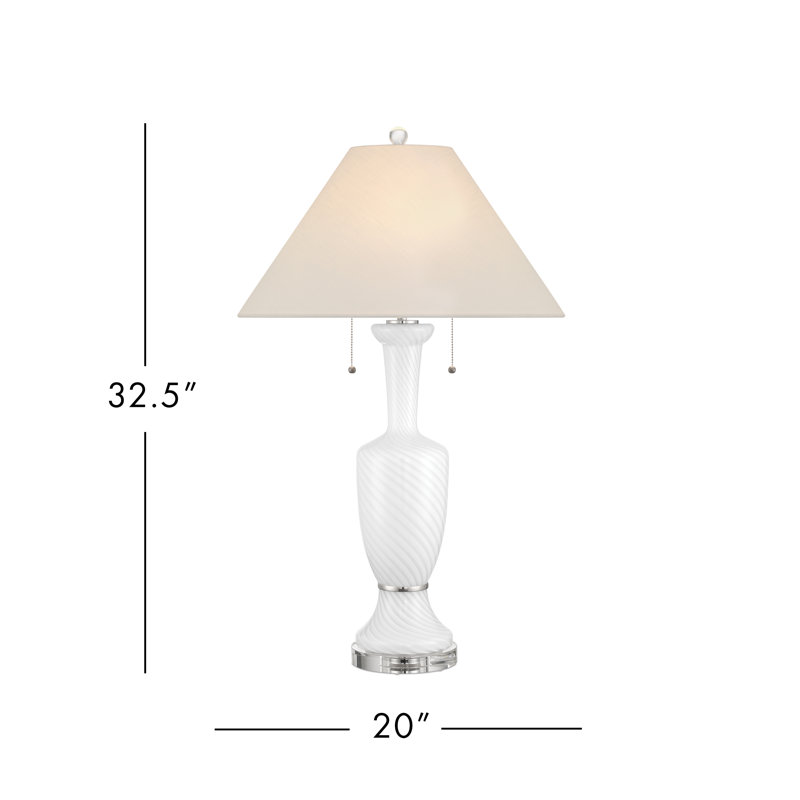 Classico Table Lamp, White/Polished Nickel, White