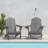 Dauji Oversize Adirondack Chair Weather-Resistant Foldable Patio Chair Wood Texture Fire Pit Chair With Cup Holder-1353010811