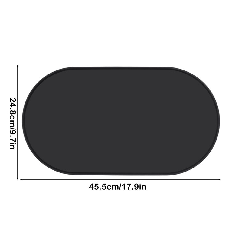 Tapis d'alimentation pour animaux en silicone pour chien, chats, noir, 17,9 x 9,8 po, Noir