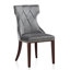Chaise d'appoint en velours et hêtre Reine-22569073