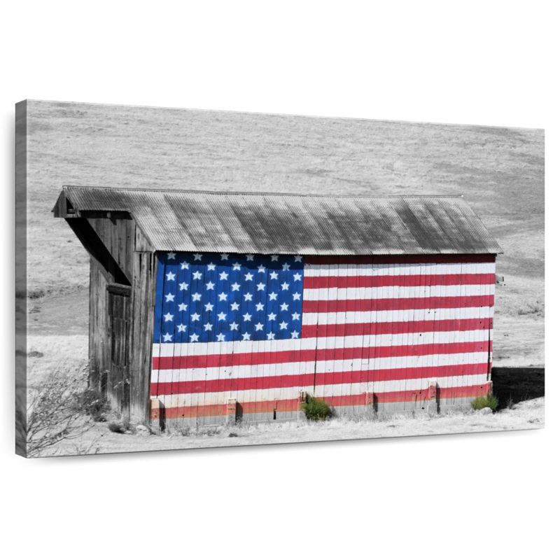 Borges American Flag Barn, 26" H x 39" W