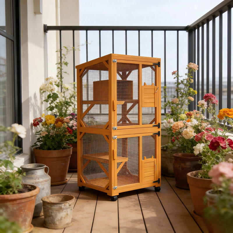 Multi-Level Mobile Cat Habitat