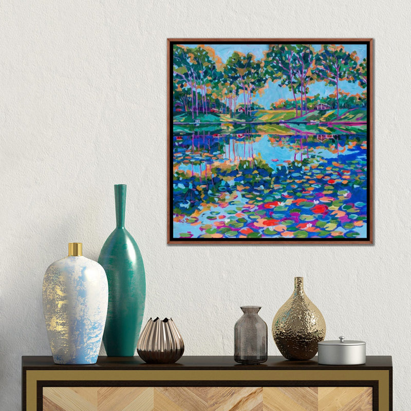 Lily Pads On The Lake, 45.72 cm H x 45.72 cm W x 4.445 cm D, Classic Wood