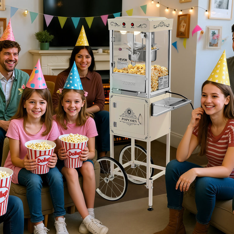 Machine à maïs soufflé Popcorn Popper, Blanc