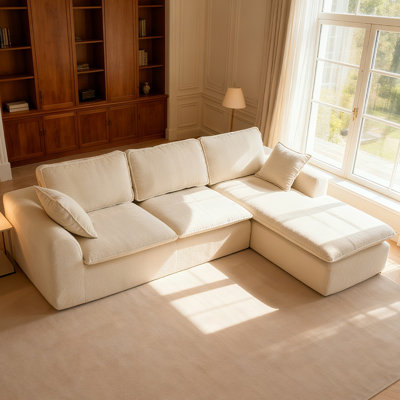 109.5"Modular Sectional Sofa Couch With L-Shape Chaise,No Assembly Required by Latitude Run
