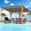 3X3M Outdoor Cedar Lean To Hardtop Pergolas And Gazebos Clearance-123282880