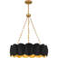 Luminaire suspendu noir mat 5 lumières Santana