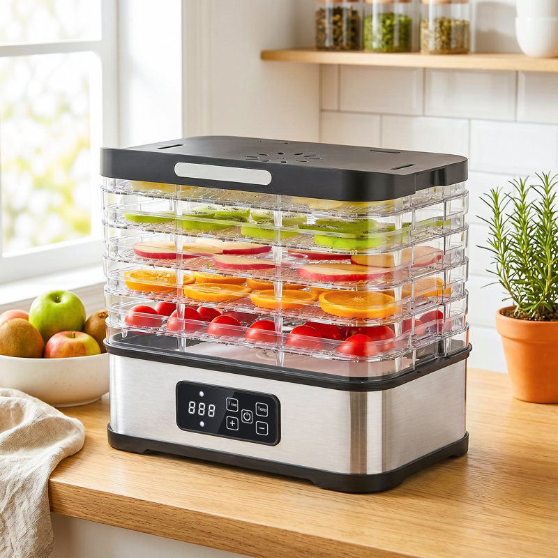 5‑Tier Food Dehydrator Machine – BPA‑Free Trays, Compact Design, Adjustable Temperature, Perfect for Jerky, Fruits, Veggies, and Herbs