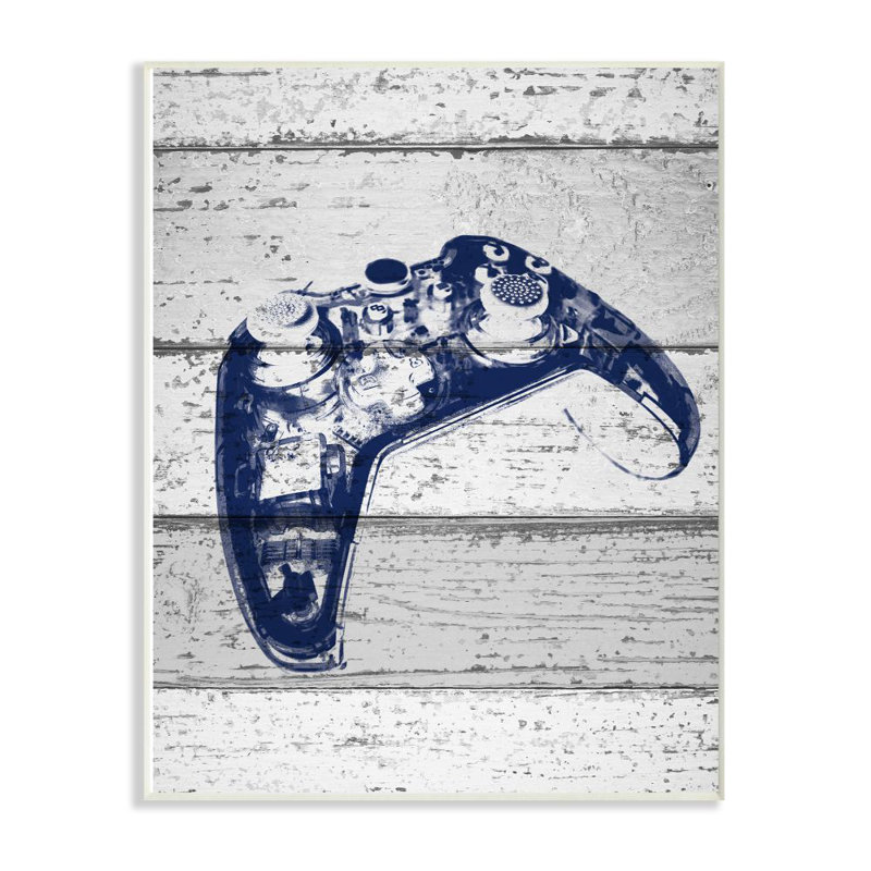 Décoration murale de contrôleur de jeu vidéo sur planches pour enfants Farrar, Plaque murale, H 15 po x l 10 po x P 0,5 po