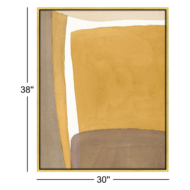 Light Ochre by Julia Balfour, Silver Framed Canvas, 25" H x 20" W x 1.4" D