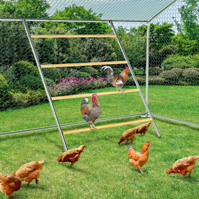 Derossitte Large Chicken Perch for Coop, Chicken Roost Ladder Toys for Chicken Run