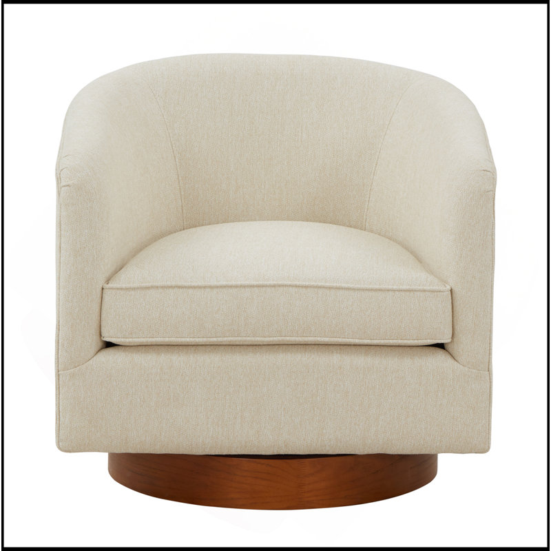 Chaise pivotante en tissu gris, Beige