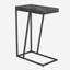 Table d'appoint rustique à chevrons gris et sable noir-1835664922