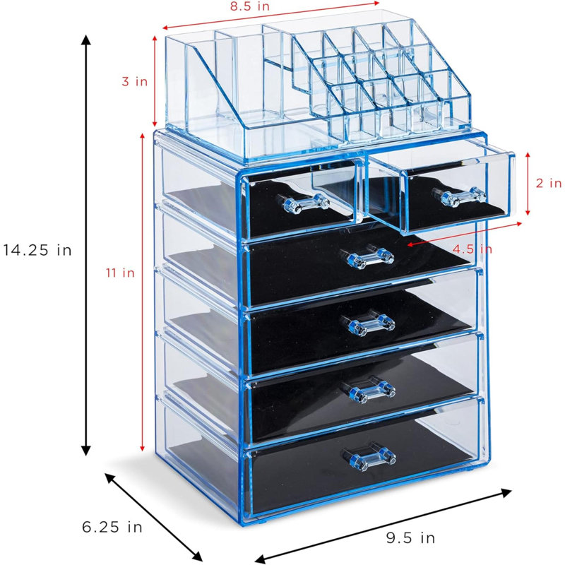 Organisateur de maquillage Delorse, Bleu
