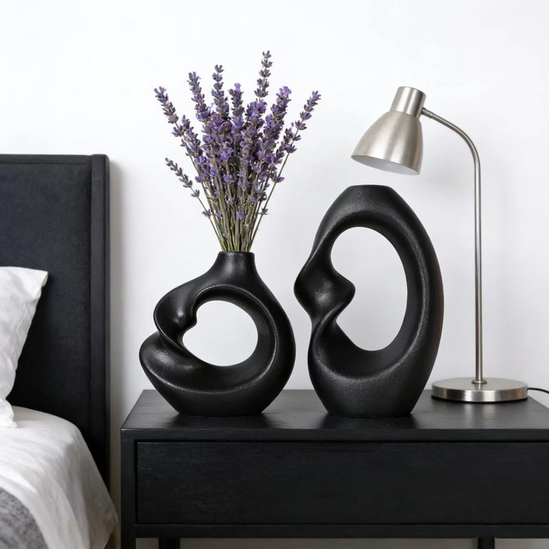 Vase de table Keyner, Noir