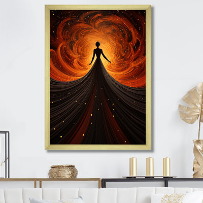 «Red Dancing Woman Dress - Dance», art mural