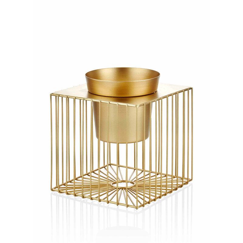 Pot à fleur 100% métal Fran, H 7 po x l 6 po x P 6 po