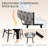 Upholstered Counter Stool With Metal Frame-986813603-986813602