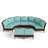 Argyri 7 Piece Wicker Outdoor Patio Conversation Furniture Sectional Set with Fire Pit Table-98042579-98845684
