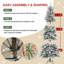 Arbre de Noël pré-éclairé en velours texturé-266161430