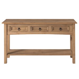 Dinnington 47.99" Solid Wood Console Table (incomplete 1 box only)(color may vary ours is natural)