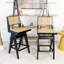 Ensemble de 2 tabourets de bar en rotin Keira