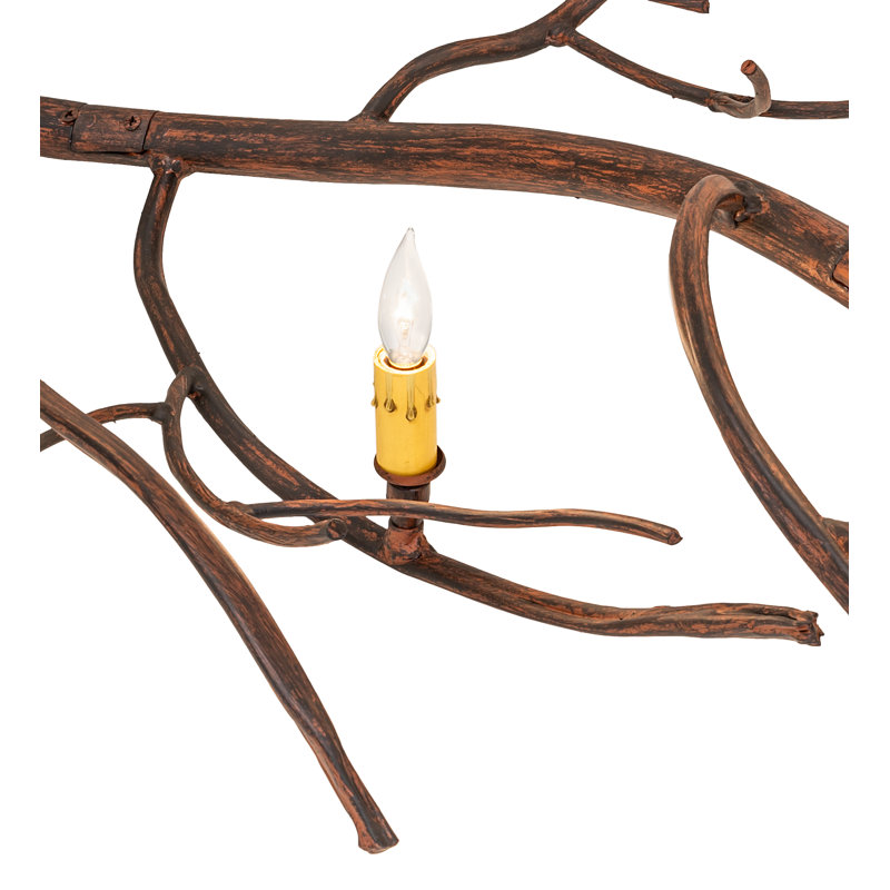 57" Long 8 Light Oblong Chandelier