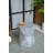 Hexagonal Tapered Garden Capiz Stool, Accent Side Table