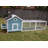 103" Garden Window Wooden Chicken Coop Rabbit Hutch Cage With Run And Nesting Box