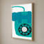 «Retro Téléphone Blue» par Jen Bucheli - Impression sur toile