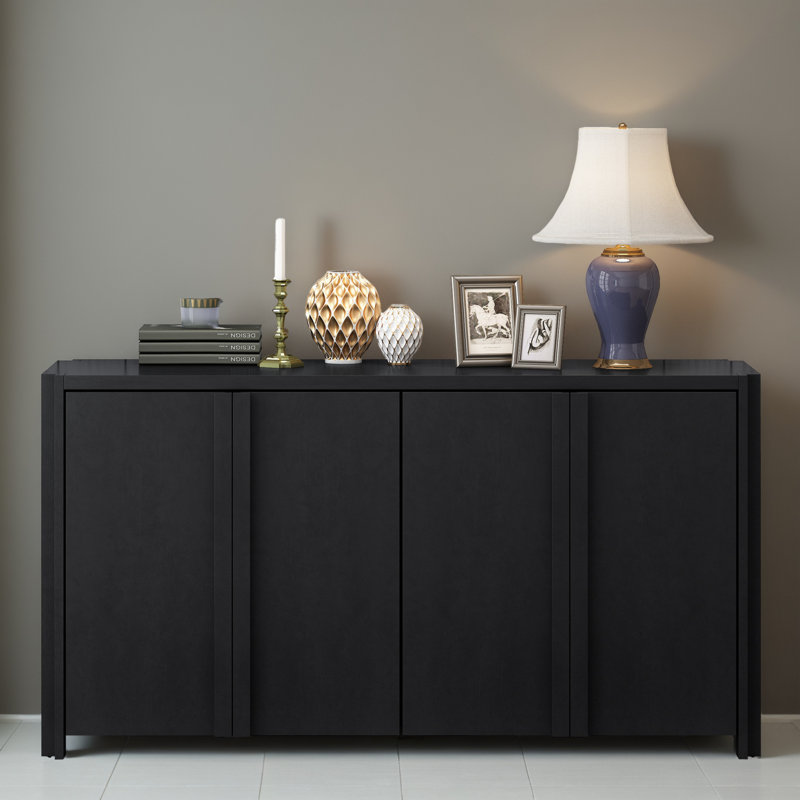 60" Console Table Entryway Sideboard for Hallway Living Room, Black