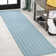 Chevron Modern Concentric Squares Aqua/Light Gray Indoor/Outdoor Rug