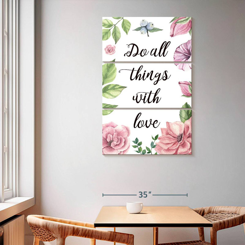 Tergel Do All Things With Love, citation III, H 65 po x l 42 po