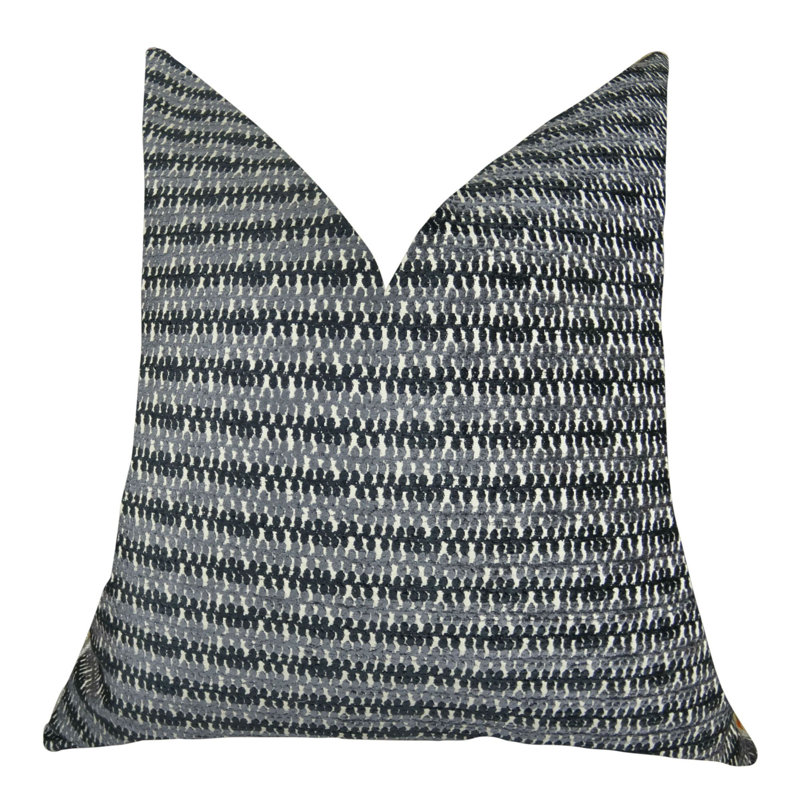 Coussin de créateur de chaîne de feuilles, Duvet 95/5, 12 po x 20 po