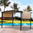 12 X 9 FT Outdoor Pergola Patio Gazebo, Retractable Shade Canopy, Steel Frame Grape Gazebo, Sunshelter Pergola