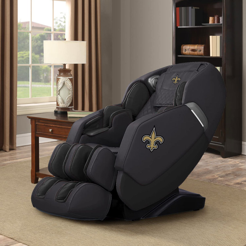 Fauteuil de massage inclinable chauffant en similicuir à largeur réglable