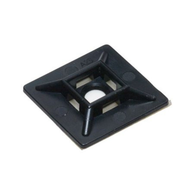 .75" 4-Way Adhesive Cable Mounts 100/bag, Black