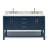 Alemanno Akwasi 73"Double Bathroom Vanity in Midnight Blue, with 0.75" Italian Carrara Marble Top, Rectangle Sink-565412219-570779684-570779687
