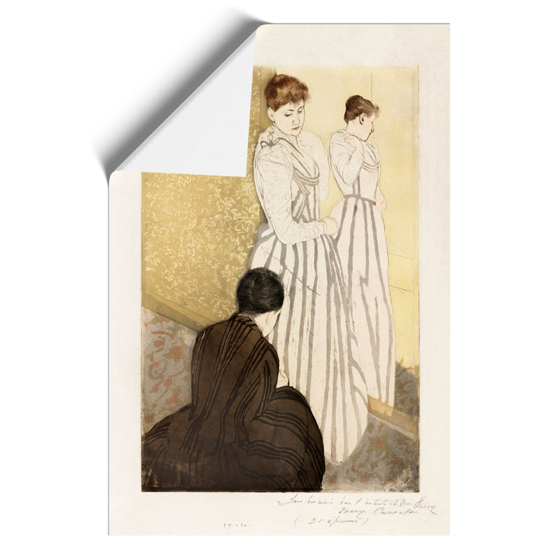 The Fitting by Mary Cassatt - Frameless Print, 84cm H x 59cm W x 0.1cm D