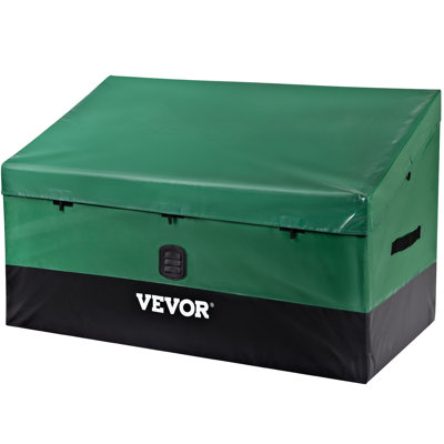 VEVOR Outdoor Storage Box, 100 Gallon Waterproof PE Tarpaulin Deck Box W/Galvanized Frame by VEVOR