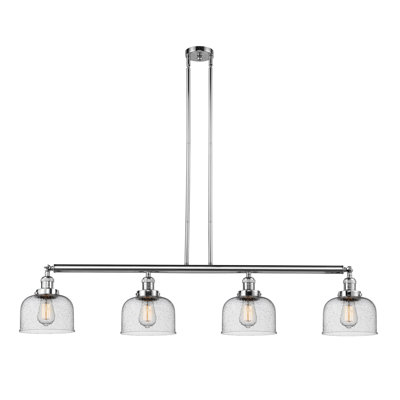 Luminaire suspendu linéaire à 4 lumières pour îlot de cuisine Amorrah