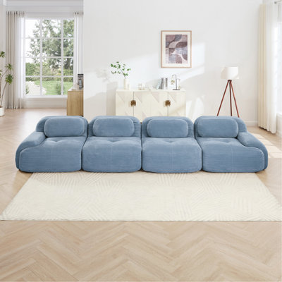 Canapés ergonomiques en velours côtelé à 4 places, doux et adaptés aux animaux de compagnie pour les chambres à coucher et les bureaux