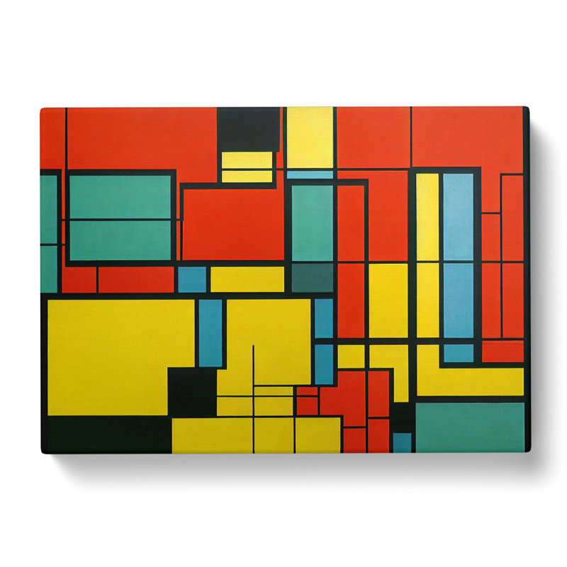 Cubism Art Abstract Vol.5 - Wrapped Canvas, 50cm H x 76cm W x 3cm D