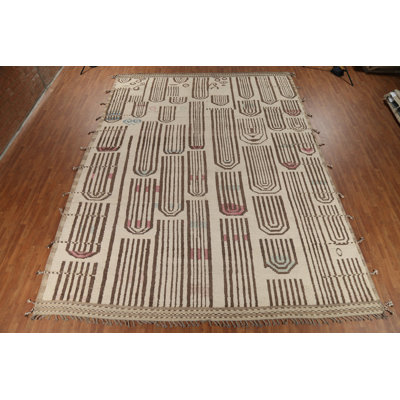 Tapis marocain moderne All-Over Ivory 11 x 16