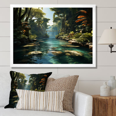 Oasis dominicaine tropicale II - plage côtière, art sur toile