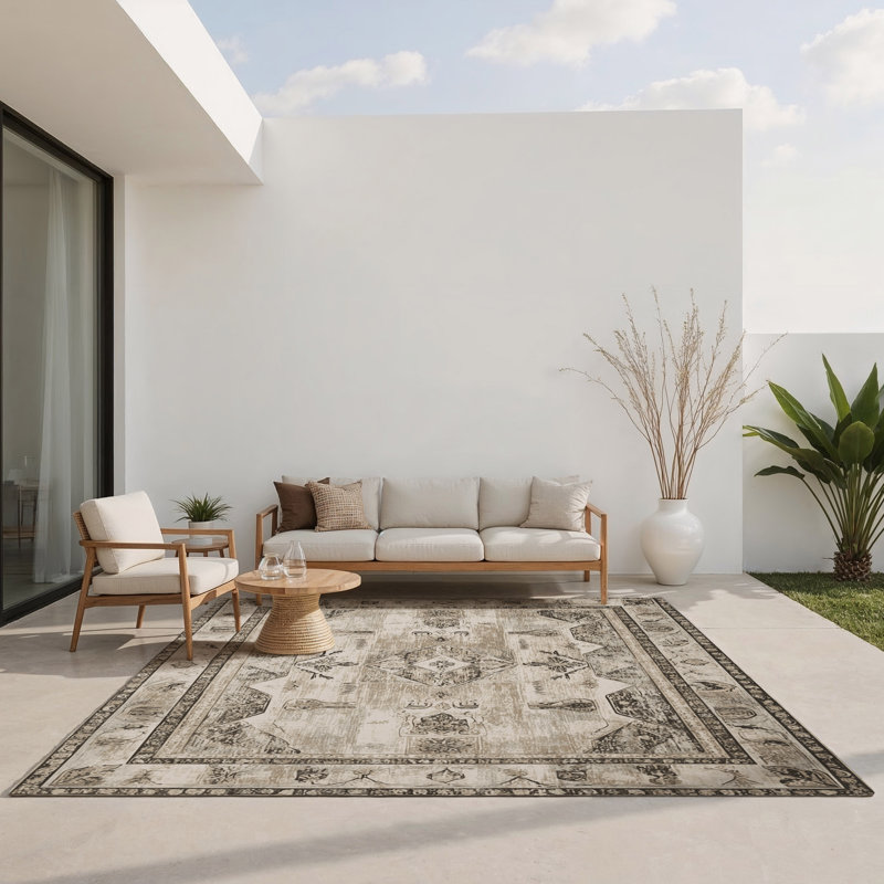 Fabled Harmony Indoor And Outdoor Area Rug, Rectangle 1'6" x 2'6"