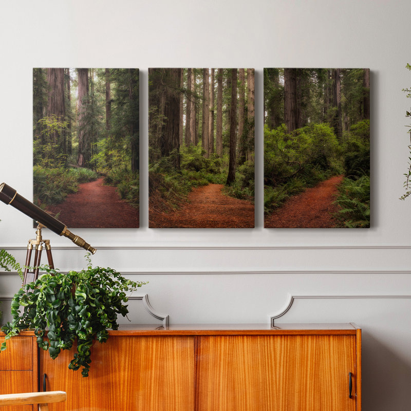 «Forest Path I», ensemble de 3 toiles tendues, H 60 po x l 120 po x P 1 po