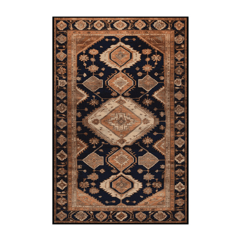 Tapis brun lavable à la machine, Rectangulaire 8 pi x 12 pi