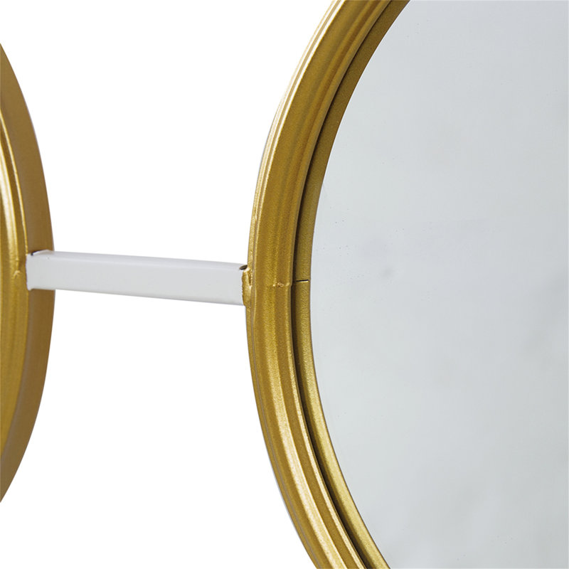 Cadre doré et blanc 15,5 x 43,5 po avec miroir