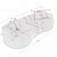 Canapé modulaire courbé moderne à 4 places - chenille, aucun assemblage requis-51152880